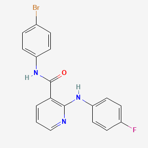 N-(4-bromophenyl)-2-[(4-fluorophenyl)amino]nicotinamide