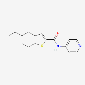molecular formula C16H18N2OS B4621562 5-乙基-N-4-吡啶基-4,5,6,7-四氢-1-苯并噻吩-2-甲酰胺 