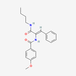molecular formula C21H24N2O3 B4621570 N-{1-[(丁氨基)羰基]-2-苯乙烯基}-4-甲氧基苯甲酰胺 