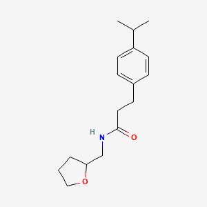 molecular formula C17H25NO2 B4621581 3-(4-异丙苯基)-N-(四氢-2-呋喃基甲基)丙酰胺 