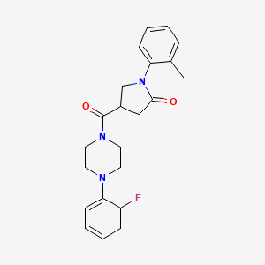 4-{[4-(2-fluorophenyl)-1-piperazinyl]carbonyl}-1-(2-methylphenyl)-2-pyrrolidinone