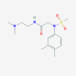 molecular formula C15H25N3O3S B4621698 N~1~-[2-(二甲氨基)乙基]-N~2~-(3,4-二甲苯基)-N~2~-(甲磺酰基)甘氨酰胺 