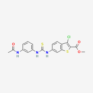 molecular formula C19H16ClN3O3S2 B4621709 methyl 6-[({[3-(acetylamino)phenyl]amino}carbonothioyl)amino]-3-chloro-1-benzothiophene-2-carboxylate 