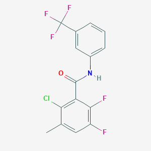 molecular formula C15H9ClF5NO B4621719 2-氯-5,6-二氟-3-甲基-N-[3-(三氟甲基)苯基]苯甲酰胺 