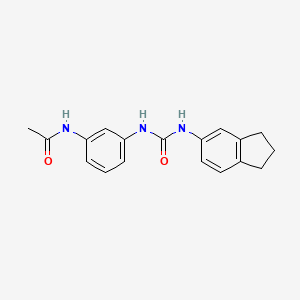 molecular formula C18H19N3O2 B4621740 N-(3-{[(2,3-dihydro-1H-inden-5-ylamino)carbonyl]amino}phenyl)acetamide 
