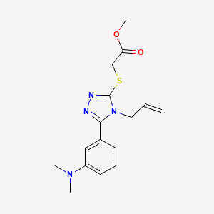 molecular formula C16H20N4O2S B4621782 methyl ({4-allyl-5-[3-(dimethylamino)phenyl]-4H-1,2,4-triazol-3-yl}thio)acetate 