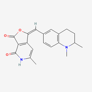 molecular formula C20H20N2O3 B4621794 1-[(1,2-dimethyl-1,2,3,4-tetrahydroquinolin-6-yl)methylene]-6-methylfuro[3,4-c]pyridine-3,4(1H,5H)-dione 