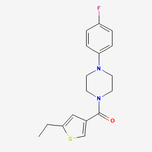 molecular formula C17H19FN2OS B4621803 1-[(5-ethyl-3-thienyl)carbonyl]-4-(4-fluorophenyl)piperazine 