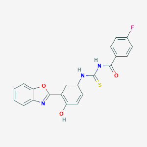 N-{[3-(1,3-benzoxazol-2-yl)-4-hydroxyphenyl]carbamothioyl}-4-fluorobenzamide