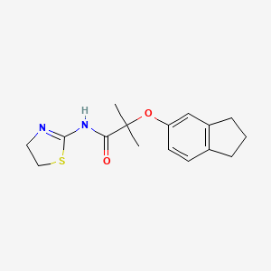 molecular formula C16H20N2O2S B4621862 2-(2,3-二氢-1H-茚-5-yloxy)-N-(4,5-二氢-1,3-噻唑-2-yl)-2-甲基丙酰胺 