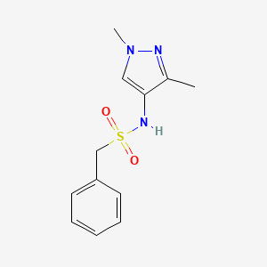 molecular formula C12H15N3O2S B4621867 N-(1,3-二甲基-1H-吡唑-4-基)-1-苯甲磺酰胺 