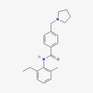 molecular formula C21H26N2O B4621877 N-(2-乙基-6-甲苯基)-4-(1-吡咯烷基甲基)苯甲酰胺 