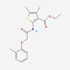 molecular formula C18H21NO4S B4621900 ethyl 4,5-dimethyl-2-{[(2-methylphenoxy)acetyl]amino}-3-thiophenecarboxylate 