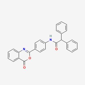 molecular formula C28H20N2O3 B4621913 N-[4-(4-oxo-4H-3,1-benzoxazin-2-yl)phenyl]-2,2-diphenylacetamide 
