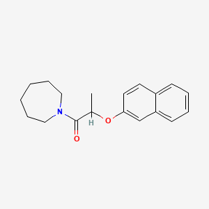 molecular formula C19H23NO2 B4621916 1-[2-(2-naphthyloxy)propanoyl]azepane 
