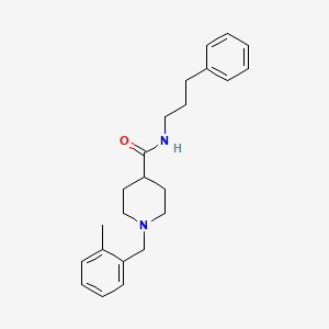 molecular formula C23H30N2O B4621920 1-(2-甲基苄基)-N-(3-苯丙基)-4-哌啶甲酰胺 