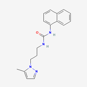 molecular formula C18H20N4O B4621943 N-[3-(5-methyl-1H-pyrazol-1-yl)propyl]-N'-1-naphthylurea 