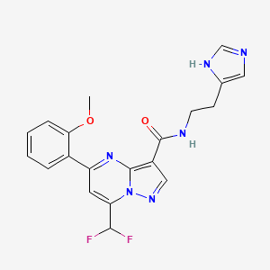 7-(difluoromethyl)-N-[2-(1H-imidazol-4-yl)ethyl]-5-(2-methoxyphenyl)pyrazolo[1,5-a]pyrimidine-3-carboxamide