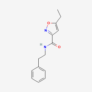 molecular formula C14H16N2O2 B4622003 5-ethyl-N-(2-phenylethyl)-3-isoxazolecarboxamide 
