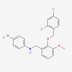 molecular formula C21H19Cl2NO3 B4622005 4-({2-[(2,4-dichlorobenzyl)oxy]-3-methoxybenzyl}amino)phenol 