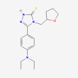5-[4-(diethylamino)phenyl]-4-(tetrahydro-2-furanylmethyl)-4H-1,2,4-triazole-3-thiol