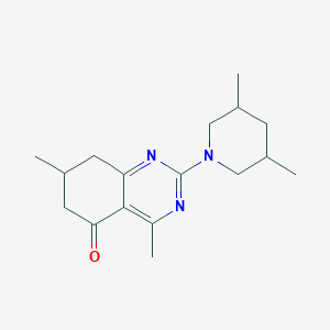 molecular formula C17H25N3O B4622056 2-(3,5-二甲基-1-哌啶基)-4,7-二甲基-7,8-二氢-5(6H)-喹唑啉酮 
