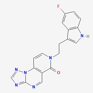 molecular formula C18H13FN6O B4622062 7-[2-(5-fluoro-1H-indol-3-yl)ethyl]pyrido[3,4-e][1,2,4]triazolo[1,5-a]pyrimidin-6(7H)-one 