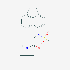molecular formula C19H24N2O3S B4622069 N~1~-(叔丁基)-N~2~-(1,2-二氢-5-芴烯基)-N~2~-(甲磺酰基)甘氨酰胺 