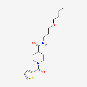 molecular formula C18H28N2O3S B4622093 N-(3-丁氧基丙基)-1-(2-噻吩基羰基)-4-哌啶甲酰胺 