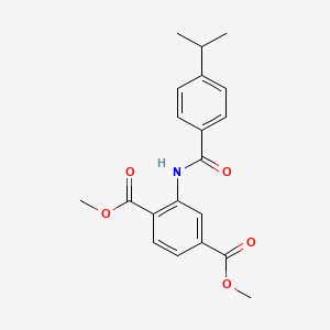 molecular formula C20H21NO5 B4622096 dimethyl 2-[(4-isopropylbenzoyl)amino]terephthalate 