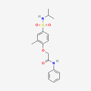 molecular formula C18H22N2O4S B4622105 2-{4-[(isopropylamino)sulfonyl]-2-methylphenoxy}-N-phenylacetamide 