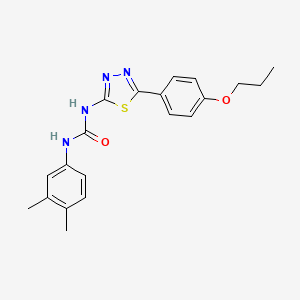 molecular formula C20H22N4O2S B4622114 N-(3,4-二甲苯基)-N'-[5-(4-丙氧苯基)-1,3,4-噻二唑-2-基]脲 