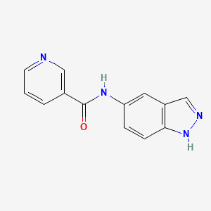 molecular formula C13H10N4O B4622125 N-1H-吲唑-5-基烟酰胺 