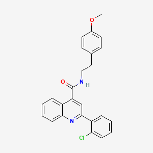 molecular formula C25H21ClN2O2 B4622149 2-(2-氯苯基)-N-[2-(4-甲氧苯基)乙基]-4-喹啉甲酰胺 