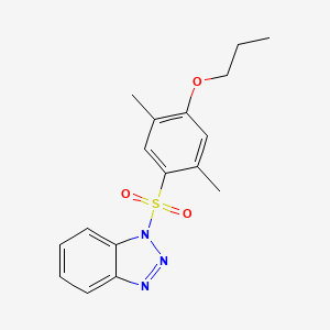 molecular formula C17H19N3O3S B4622151 1-[(2,5-dimethyl-4-propoxyphenyl)sulfonyl]-1H-1,2,3-benzotriazole 
