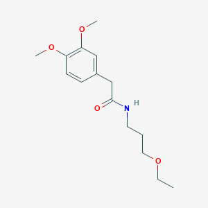 molecular formula C15H23NO4 B4622158 2-(3,4-dimethoxyphenyl)-N-(3-ethoxypropyl)acetamide 