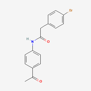 molecular formula C16H14BrNO2 B4622166 N-(4-acetylphenyl)-2-(4-bromophenyl)acetamide 