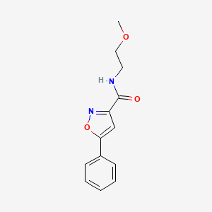 molecular formula C13H14N2O3 B4622209 N-(2-甲氧基乙基)-5-苯基-3-异恶唑甲酰胺 