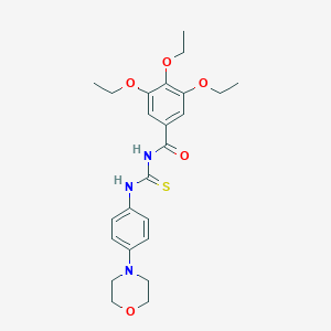 molecular formula C24H31N3O5S B462221 3,4,5-triethoxy-N-[(4-morpholin-4-ylphenyl)carbamothioyl]benzamide CAS No. 428484-54-2