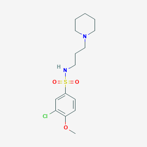 molecular formula C15H23ClN2O3S B4622219 3-氯-4-甲氧基-N-[3-(1-哌啶基)丙基]苯磺酰胺 