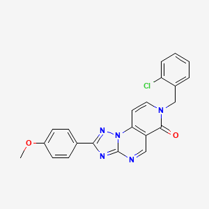 molecular formula C22H16ClN5O2 B4622252 7-(2-chlorobenzyl)-2-(4-methoxyphenyl)pyrido[3,4-e][1,2,4]triazolo[1,5-a]pyrimidin-6(7H)-one 