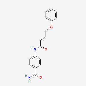 molecular formula C17H18N2O3 B4622256 4-[(4-苯氧基丁酰)氨基]苯甲酰胺 
