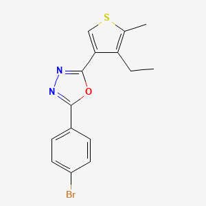 2-(4-bromophenyl)-5-(4-ethyl-5-methyl-3-thienyl)-1,3,4-oxadiazole