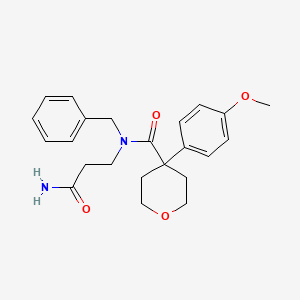 N-(3-amino-3-oxopropyl)-N-benzyl-4-(4-methoxyphenyl)tetrahydro-2H-pyran-4-carboxamide