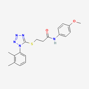 molecular formula C19H21N5O2S B4622272 3-{[1-(2,3-二甲基苯基)-1H-四唑-5-基]硫代}-N-(4-甲氧基苯基)丙酰胺 