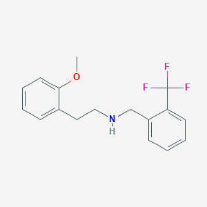 molecular formula C17H18F3NO B4622279 2-(2-methoxyphenyl)-N-[2-(trifluoromethyl)benzyl]ethanamine 