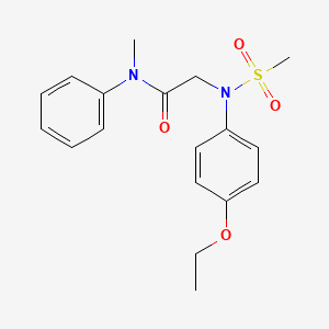 molecular formula C18H22N2O4S B4622285 N~2~-(4-乙氧基苯基)-N~1~-甲基-N~2~-(甲磺酰基)-N~1~-苯基甘氨酰胺 