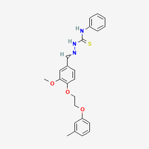 molecular formula C24H25N3O3S B4622306 3-methoxy-4-[2-(3-methylphenoxy)ethoxy]benzaldehyde N-phenylthiosemicarbazone 