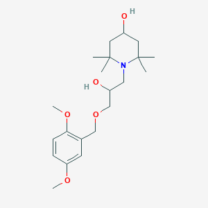 molecular formula C21H35NO5 B4622309 1-{3-[(2,5-dimethoxybenzyl)oxy]-2-hydroxypropyl}-2,2,6,6-tetramethyl-4-piperidinol CAS No. 959241-56-6