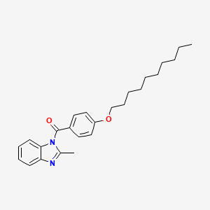 molecular formula C25H32N2O2 B4622374 1-[4-(decyloxy)benzoyl]-2-methyl-1H-benzimidazole 